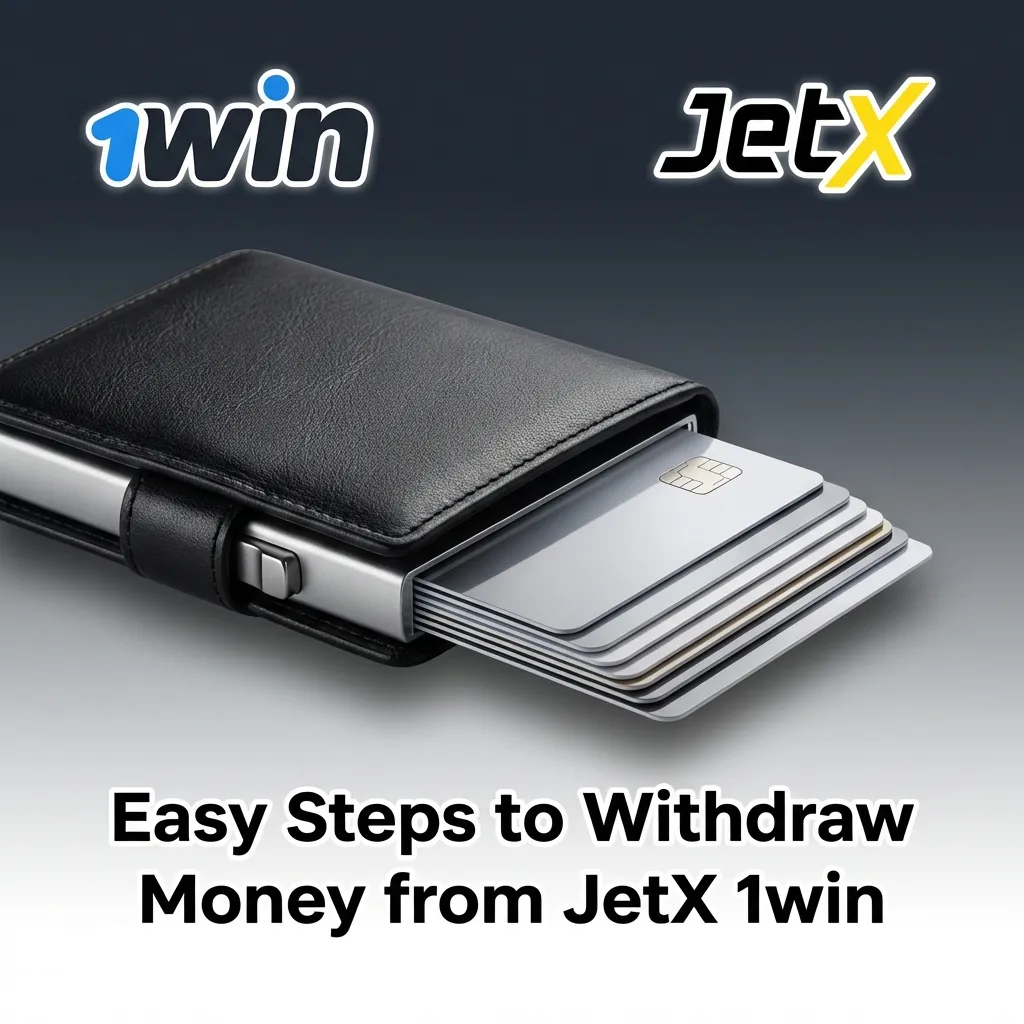 Step-by-step guide showing how to withdraw money from JetX 1win account through the cashier and payout options.